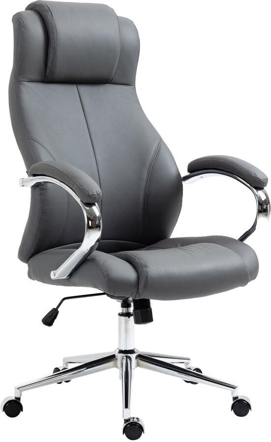 Ergonomische Kantoorstoel Directiestoel Echtleren Bekleding Tijdloos Design