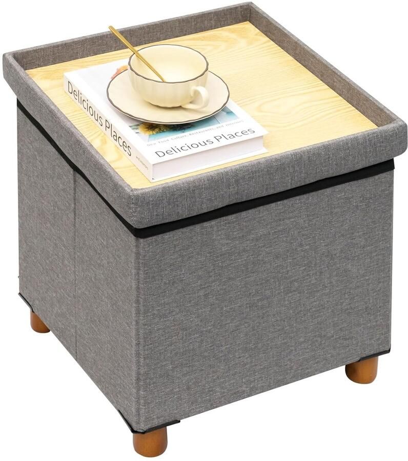 Ergonomische Kruk Hoog Zitcomfort Opbergruimte 1 stuk Imitatielinnen