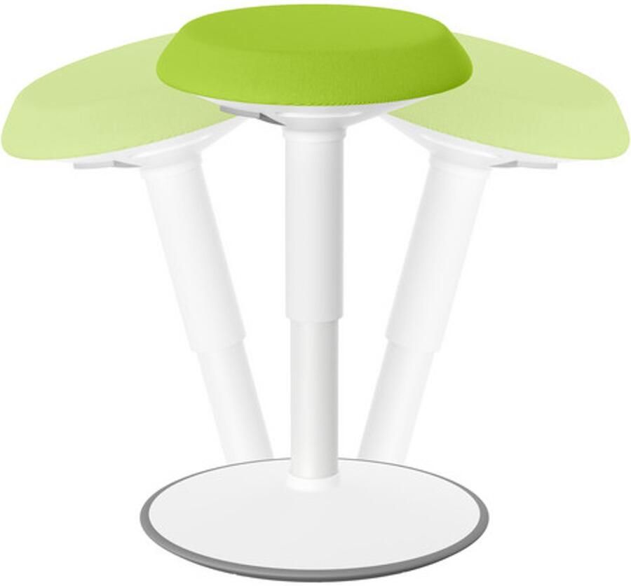 Ergonomische kruk Kantoorkruk met schommeleffect ergonomische in hoogte verstelbare kruk 43-61 cm 360° draaibare ergonomische kruk groen rond