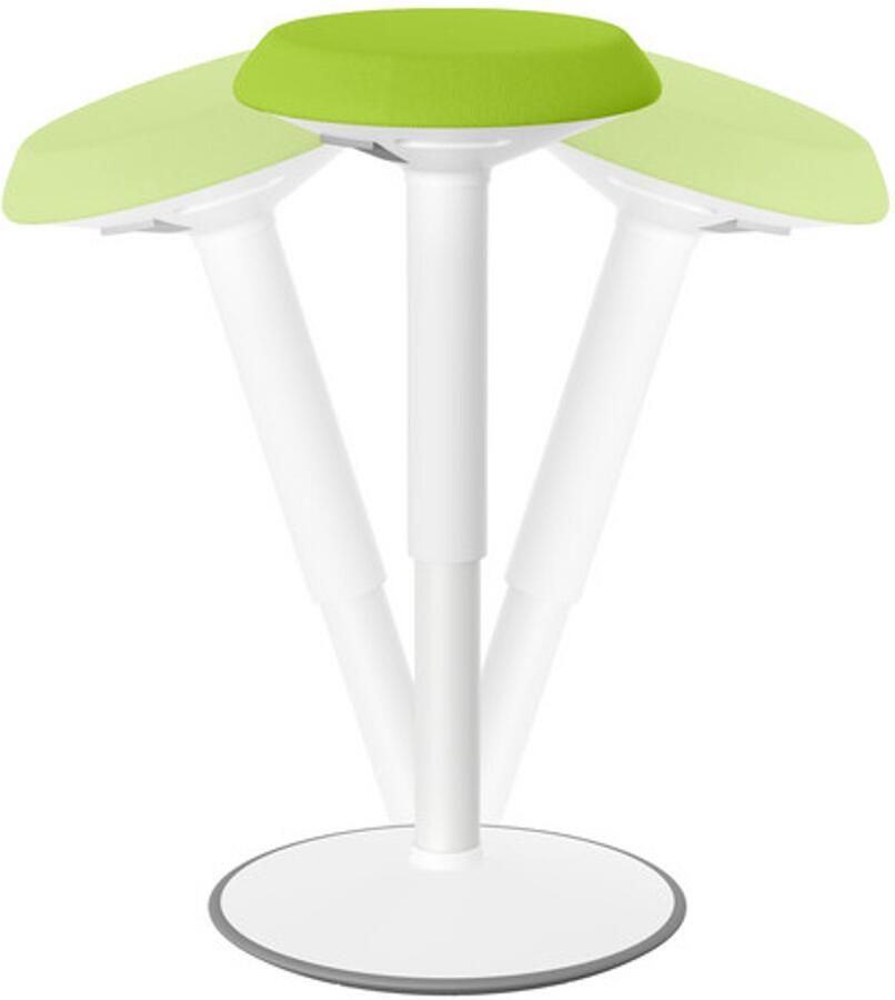 Ergonomische kruk Kantoorkruk met schommeleffect ergonomische in hoogte verstelbare kruk 54-79 cm 360° draaibare ergonomische kruk groen rond