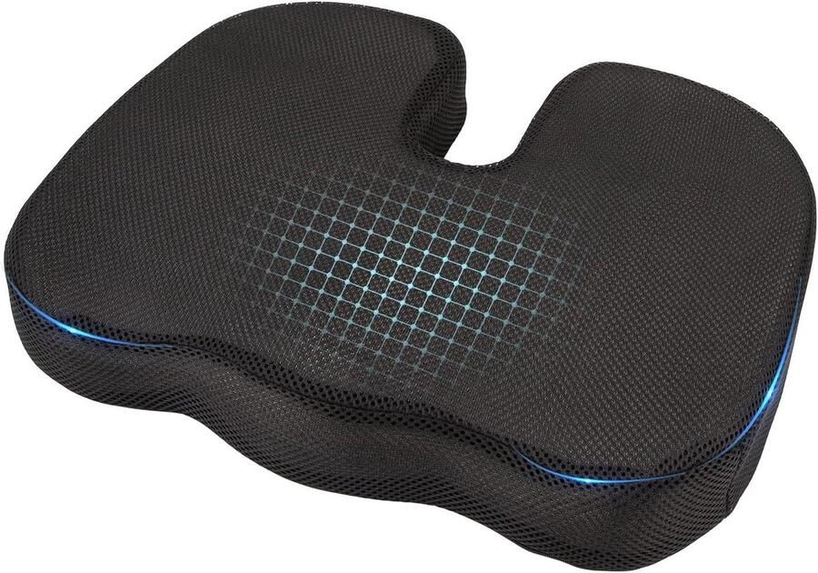 Ergonomische memory foam zitkussen voor kantoorstoel en auto Verlichting bij hernia stuitje en rugpijn