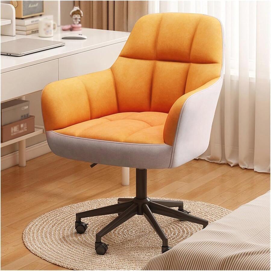 Ergonomische Velvet Bureaustoel In Hoogte Verstelbaar en 360° Draaibaar Comfy Makeup en Computerstoel Ideaal voor Woonkamer en Kantoor