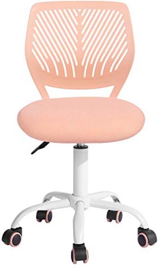 Ergonomische Verstelbare Hoogte Swivel Computer Rolling Bureaustoel voor Kantoor en Studie in Roze