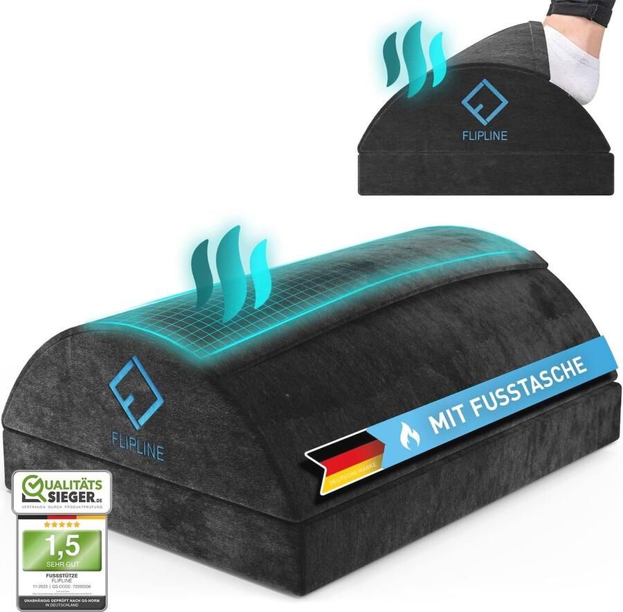 Ergonomische Verstelbare Voetensteun met Fleecevezel Voetenzak Comfortabel Kantoor Accessoire voor Thuis en Op Kantoor