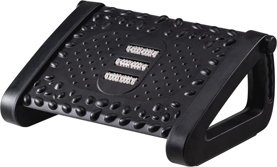 Ergonomische verstelbare voetensteun met massagetextuur en roller voor kantoor en thuis