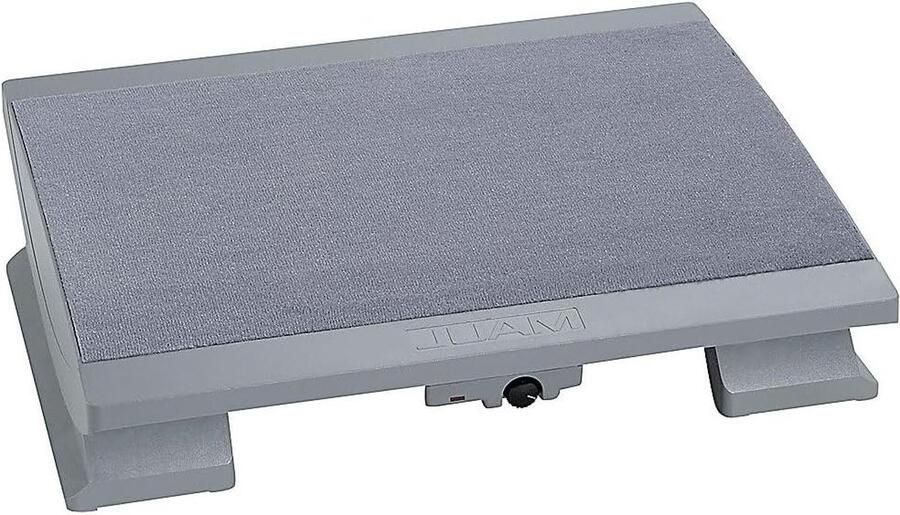 Ergonomische verwarmbare antislip voetensteun 45 x 39 cm in hoogte verstelbaar voor thuiskantoor en kantoor comfort op de werkplek GS-markering grijs