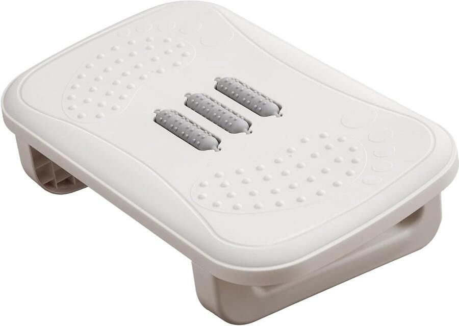 Ergonomische voetenbank met massagerollen Antislip bureauvoetenbank voor op kantoor en thuis Vaste hoekkussens ter ondersteuning van de houding en de bloedsomloop Biedt comfortabel zitten voor mensen die langdurig zitten