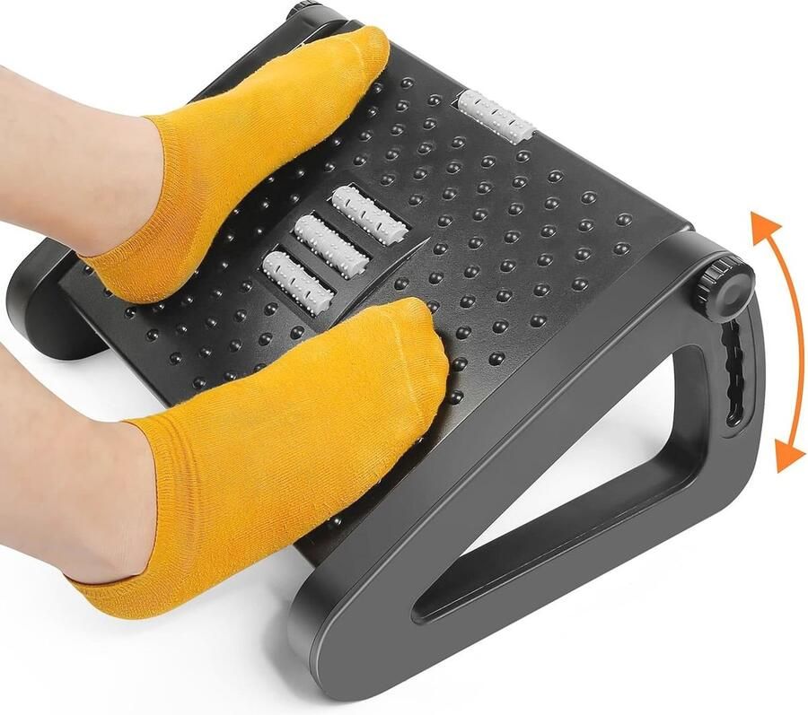 Ergonomische Voetensteun voor het Bureau Verstelbare Voetenbank met Massagefunctie voor Comfort en Ontspanning