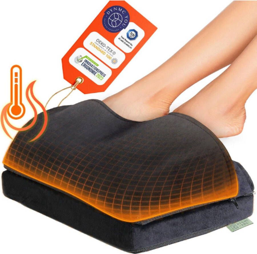 Ergonomische voetsteun Voetensteun voor bureau met voetenvak voor warme voeten Comfort en betere houding Zwart