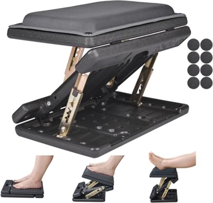 Ergonomische Voetsteun voor Onder Bureau Verstelbaar en Opvouwbaar