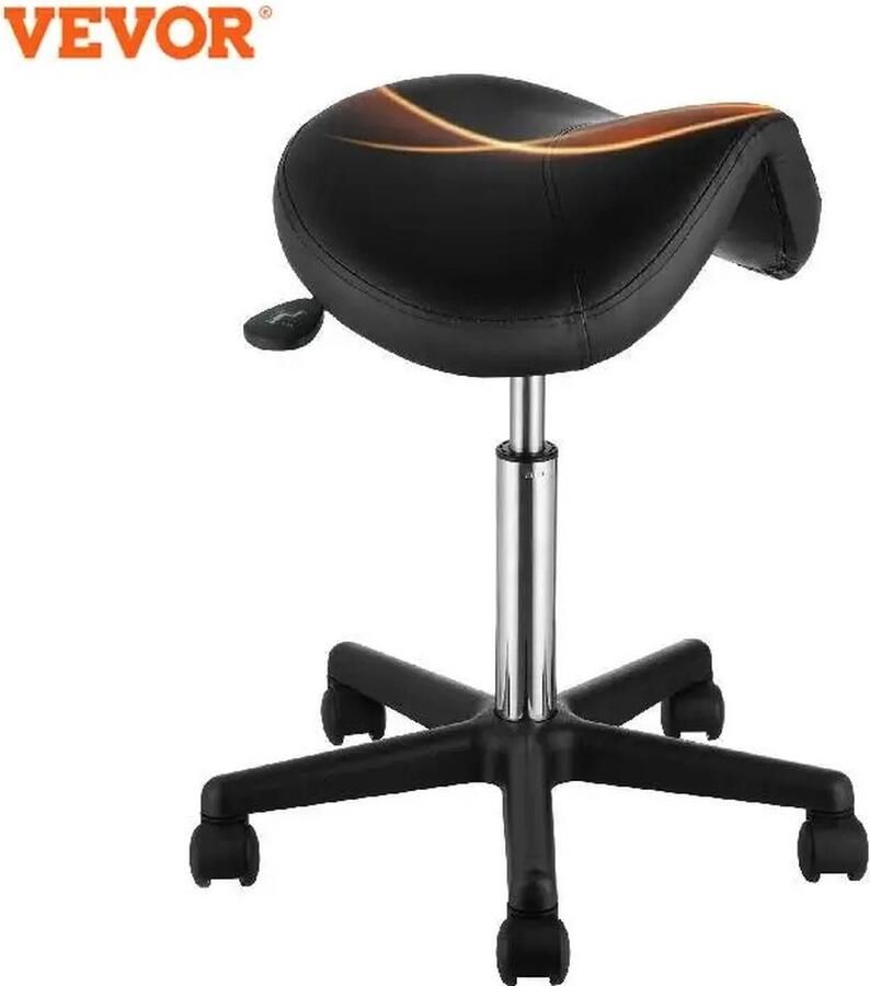 Ergonomische Zadelkruk Kruk Krukken Met 5 Zwenkwielen 360 ° Hoogte Verstelbare Ronde Kruk