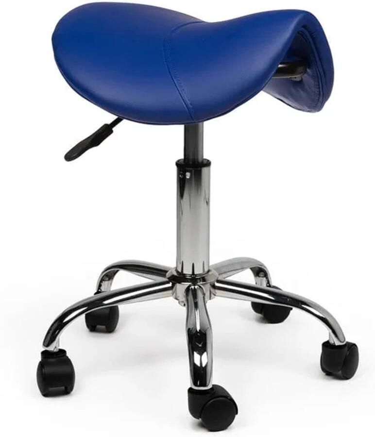 Ergonomische Zadelkruk Op Wielen blauw