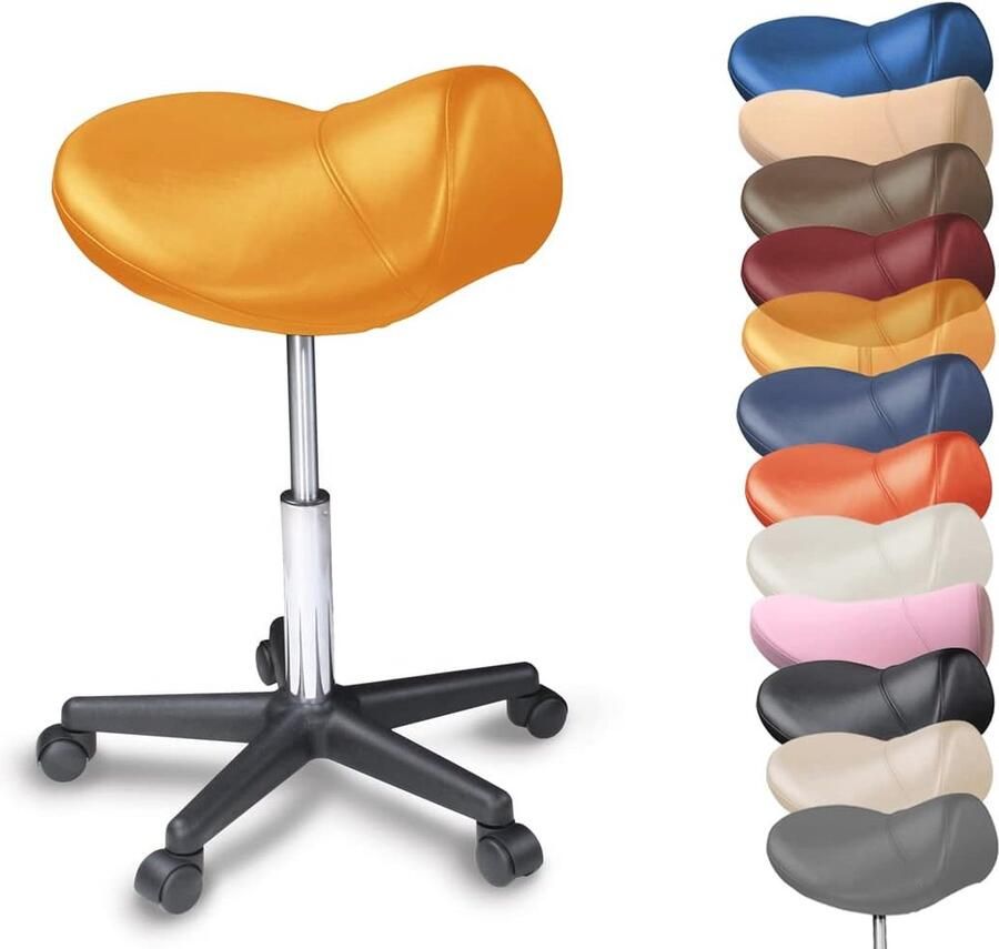Ergonomische Zadelkruk Verstelbare Draaikruk voor Kantoor en Thuis Rugvriendelijk in Kleuren
