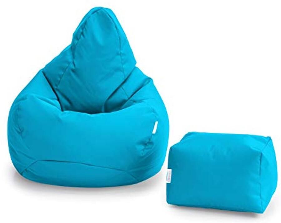 Ergonomische Zitzak Gamer Stoel met Voetenbank Waterdicht en Comfortabel voor Binnen en Buiten