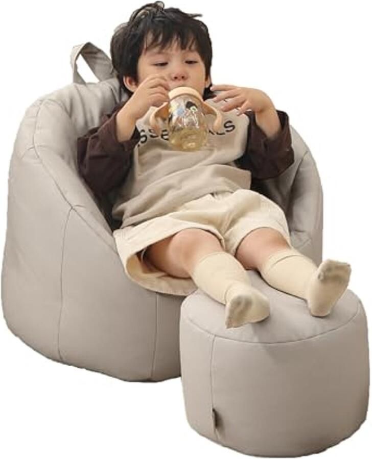 Ergonomische Zitzak voor Kinderen met Voetensteun Comfortabele en Duurzame Relaxbank voor Kinderen