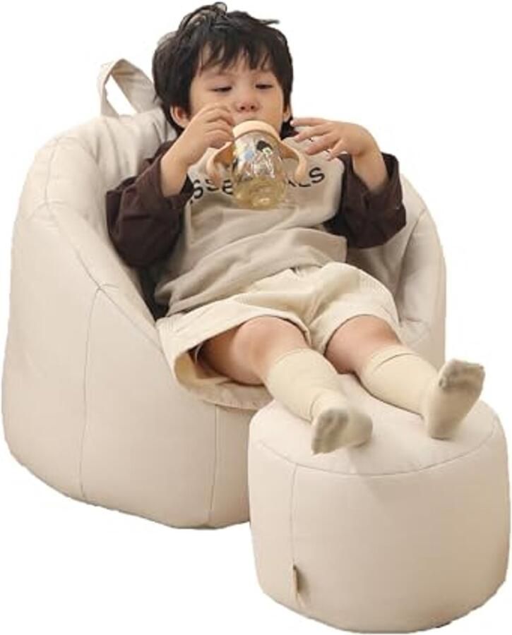 Ergonomische Zitzak voor Kinderen met Voetensteun Duurzaam en Onderhoudsvriendelijk