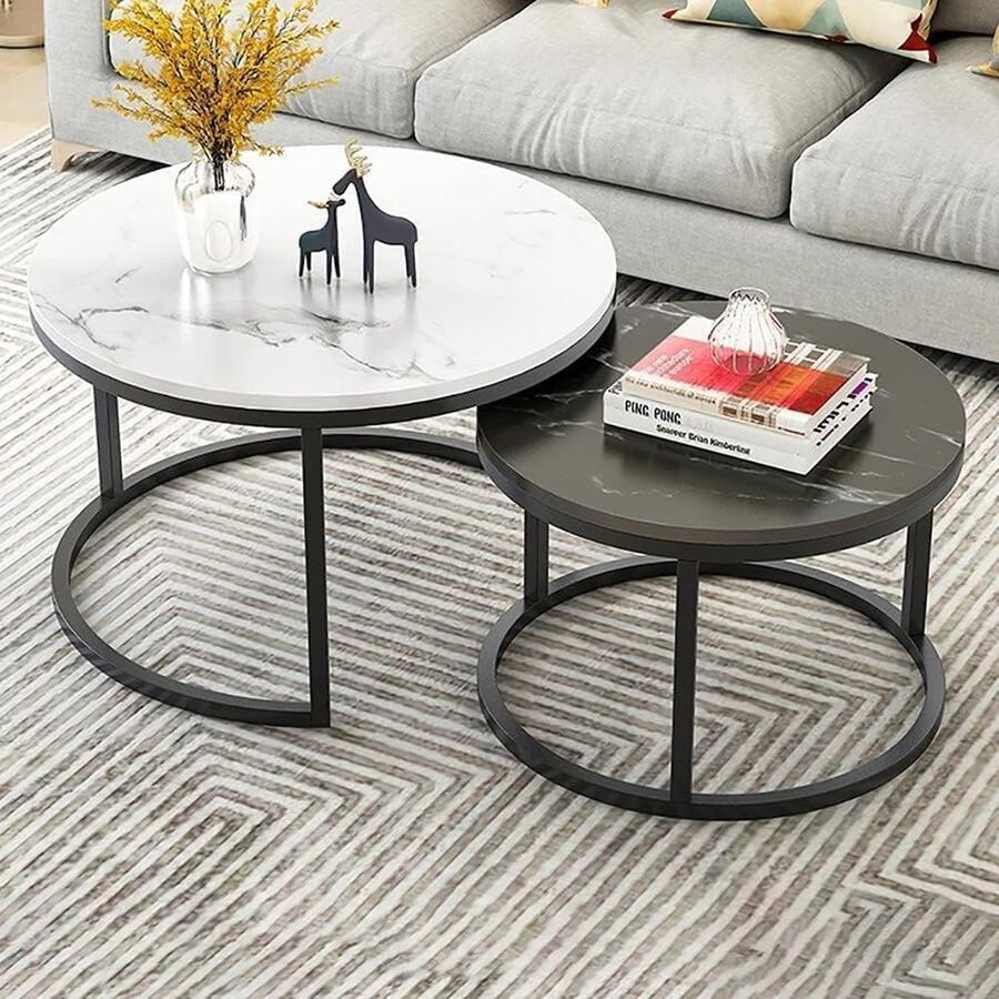 Esem Set 2in1 ronde salontafels