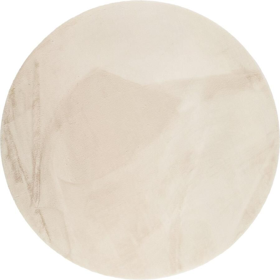 Esprit Alice Hoogpolig vloerkleed 200x200 cm rond crème beige
