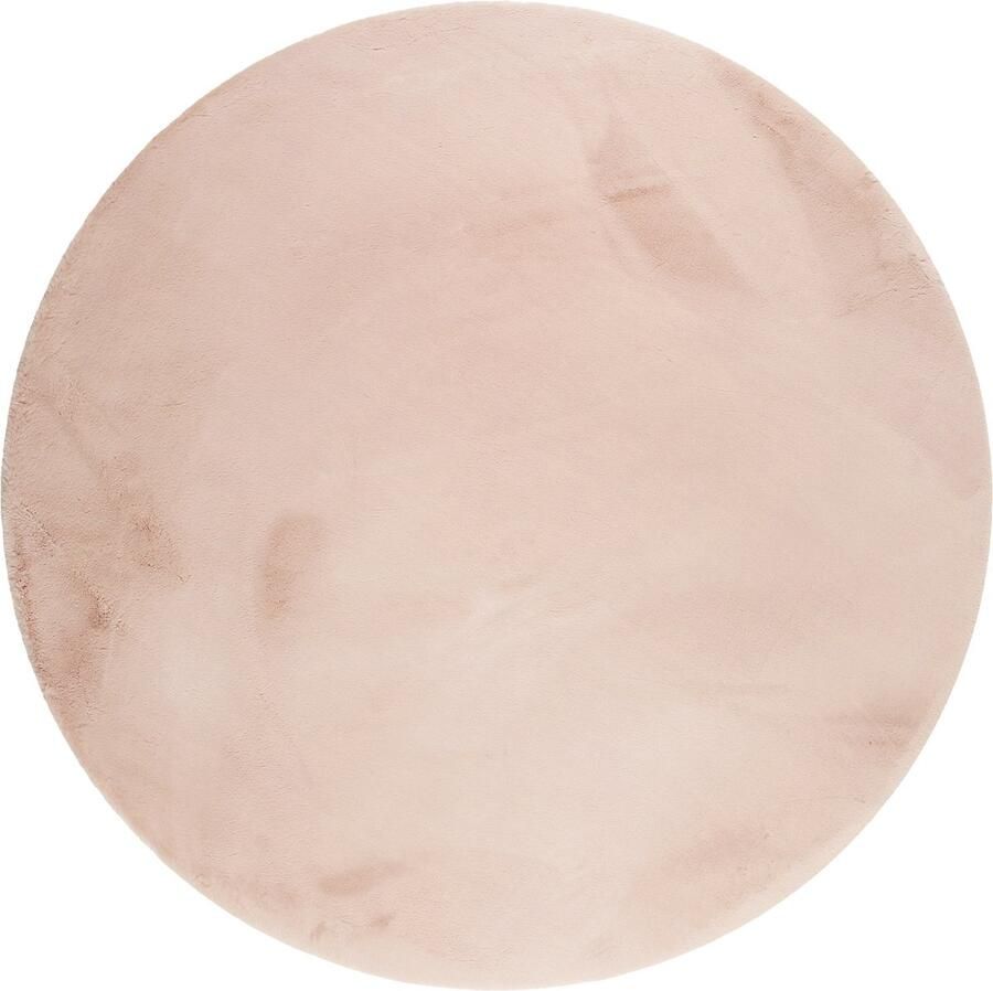 Esprit Alice Hoogpolig vloerkleed 200x200 cm rond lichtroze