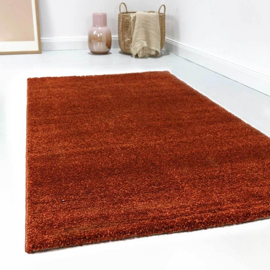 Esprit California Laagpolig vloerkleed 120x170 cm terracotta