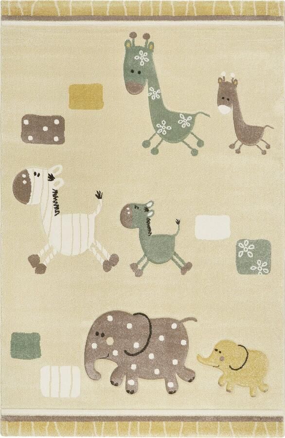 Esprit Lucky Zoo 2.0 Kinder vloerkleed beige 200x290 cm