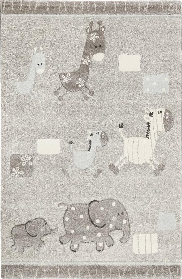 Esprit Lucky Zoo 2.0 Kinder vloerkleed 200x290 cm grijs
