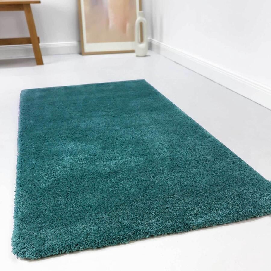 Esprit #relaxx Hoogpolig vloerkleed 160x230 cm smaragd groen