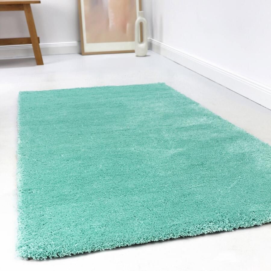 Esprit #relaxx Hoogpolig vloerkleed 160x230 cm turquoise