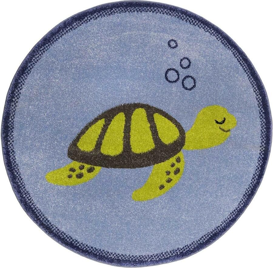 Esprit Turtle Kinder vloerkleed 80 rd. blauw