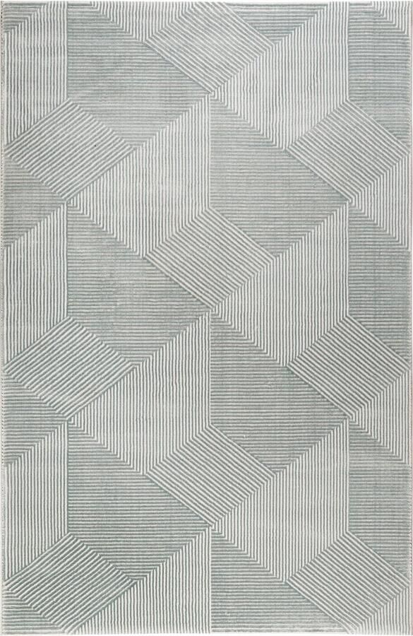 Esprit Velvet Groove Laagpolig vloerkleed 120x170 cm grijs groen