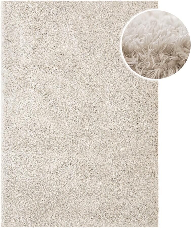Esprit Yogi Hoogpolig vloerkleed crème-beige 120x170 cm