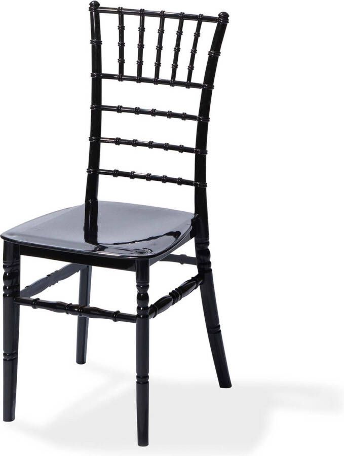 Huismerk Essentials stapelstoel Tiffany Black set van 8 Polypropylene 41x43x92cm (LxBxH) niet fragiel - Foto 1