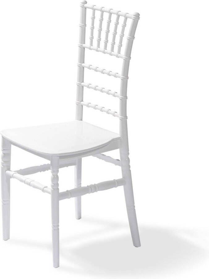 Huismerk Essentials stapelstoel Tiffany white set van 8 Polypropylene 41x43x92cm (LxBxH) niet fragiel - Foto 2