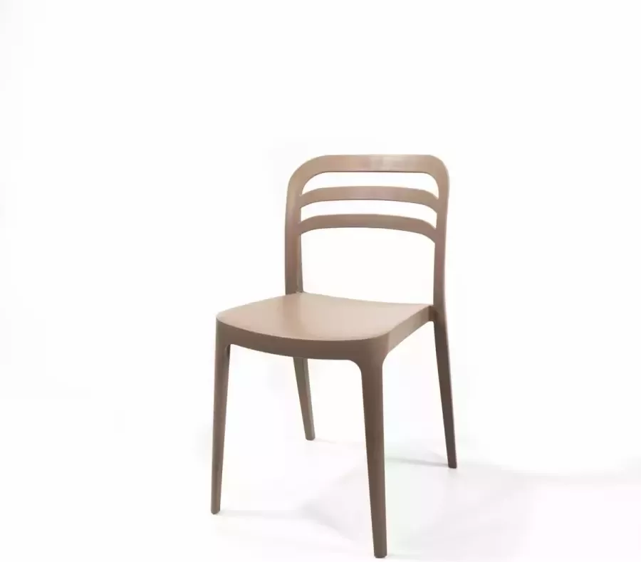 Huismerk Essentials Wave stoel zene Beige set van 6 stapelstoel Plastic - Foto 2