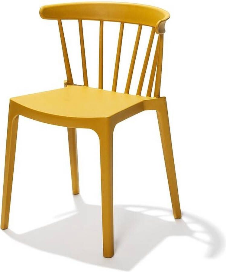 Huismerk Essentials Windson stapelstoel oker geel set van 4 Polypropyleen 54x53x75cm (LxBxH) - Foto 1