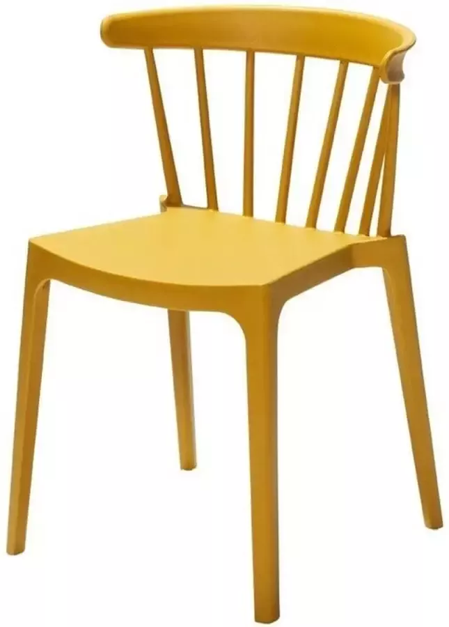Huismerk Essentials Windson stapelstoel oker geel set van 4 Polypropyleen 54x53x75cm (LxBxH) - Foto 2
