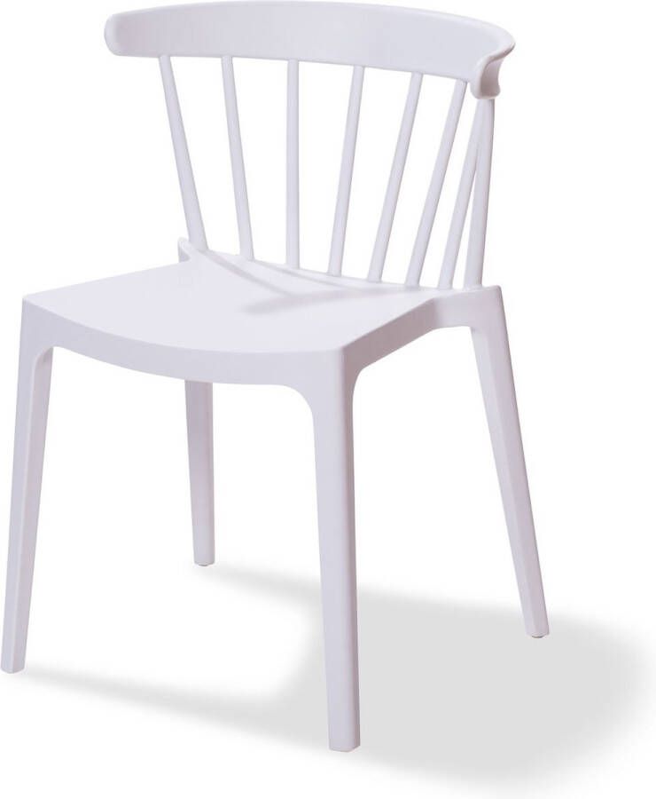 Essentials Windson stapelstoel wit set van 4 Polypropyleen 54x53x75cm (LxBxH) - Foto 3