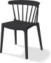 Essentials Windson stapelstoel zwart set van 4 Polypropyleen 54x53x75cm (LxBxH) - Thumbnail 1