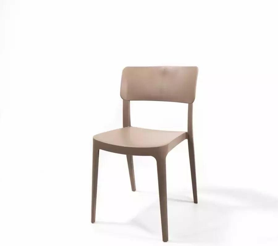 Huismerk Essentials Wing stoel zen Beige set van 6 stapelstoel Plastic - Foto 1