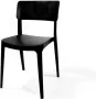Essentials Wing stoel zwart set van 6 stapelstoel Plastic 5091 - Thumbnail 1