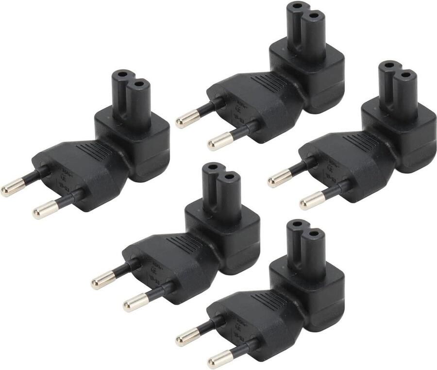 EU Plug IEC320 C7 Power Adapter Converter 5 Stks Bureaulampen Luidsprekers LCD Monitoren