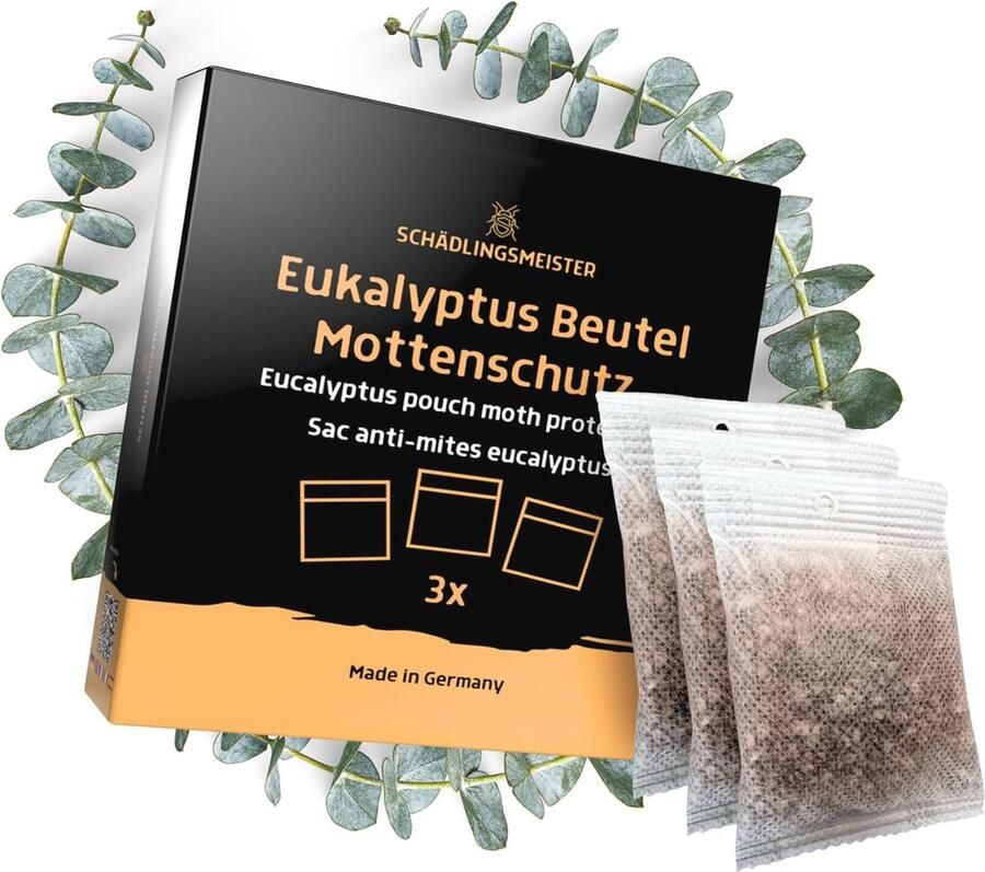 Eucalyptus geurzakjes Effectieve mottenbescherming voor garderobe Verfrissende geur Tot 3 maanden bescherming
