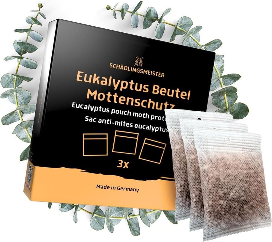 Eucalyptus geurzakjes voor effectieve mottenbescherming 3-pack Natuurlijke oplossing voor garderobe en kleding