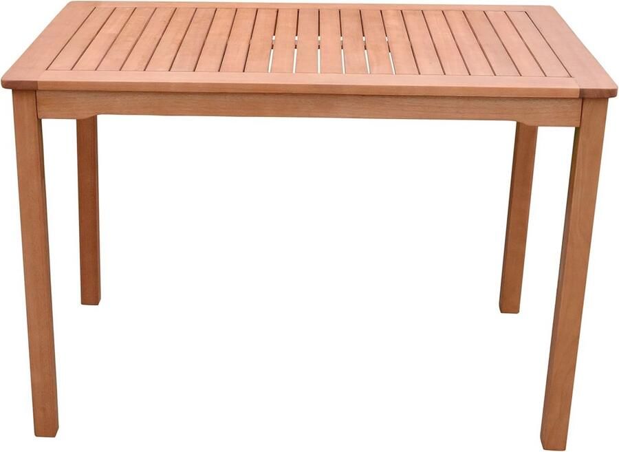 Eucalyptus Tuintafel 110 x 70 cm Duurzame Outdoor Eettafel voor Balkon en Terras