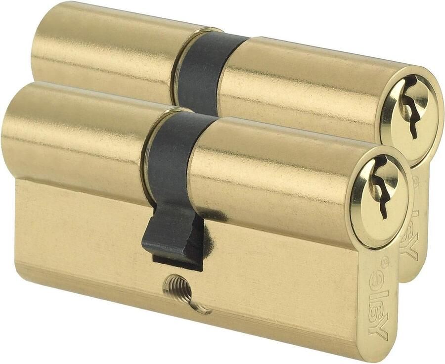 Euro double cylinder 3 keys supplied B-ED4040KA-PB standard security nickel finish