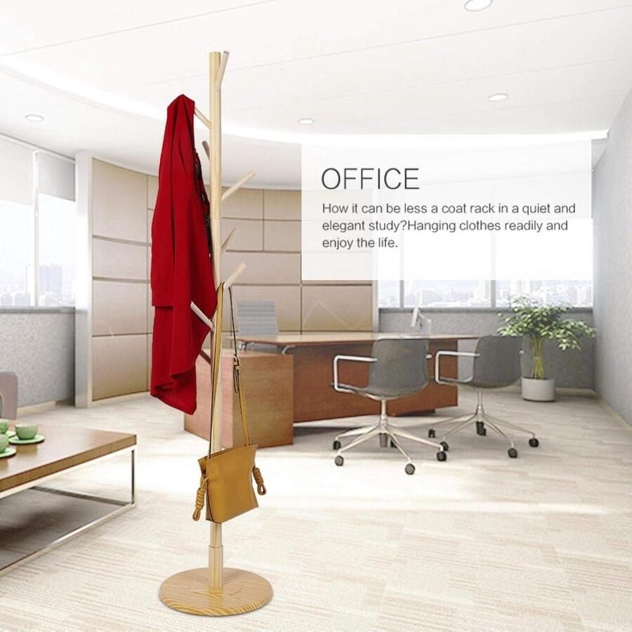 Europese creatieve boomvormige kapstok vloerhanger Massief hout Woonkamer en slaapkamer Houten kleur