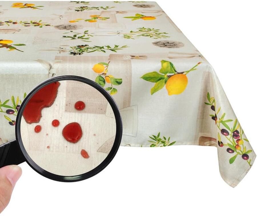 Exclusief tafelkleed water- en vuilafstotend 1 stuk polyester