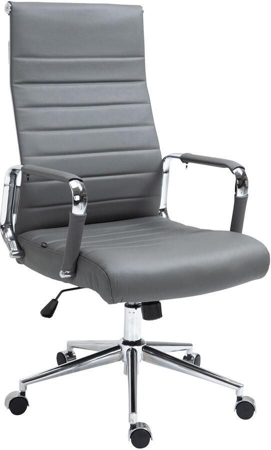 Exclusieve Bureaustoel Ergonomische Zitstoel Hoogwaardig Rundleer Schommelmechanisme