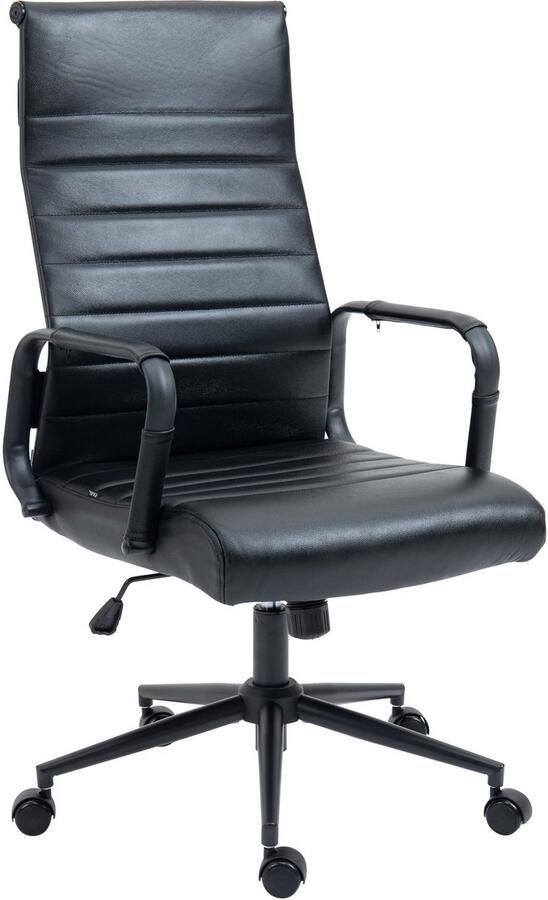 Exclusieve Bureaustoel Ergonomische Zitstoel Hoogwaardig Rundleer Schommelmechanisme