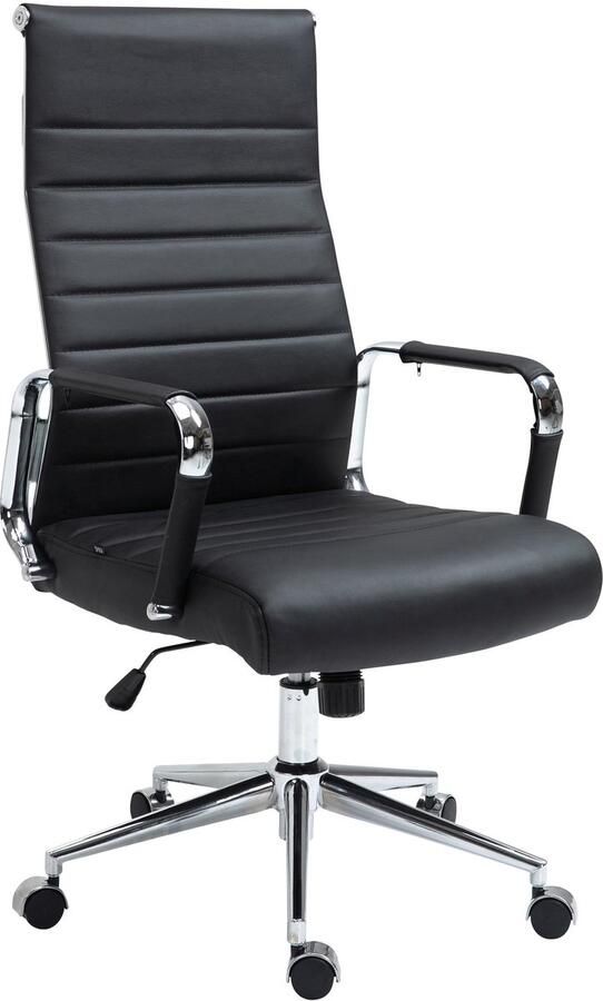 Exclusieve Bureaustoel Ergonomische Zitstoel Hoogwaardig Rundleer Schommelmechanisme